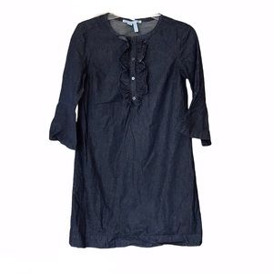 Draper James Chambray Ruffle Shift Dress